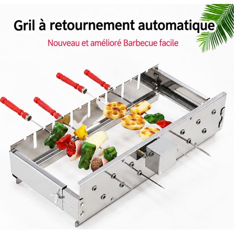Support Tournebroche Automatique Barbecue 5V adapté aux barbecues de 17-30 cm de large 2 kg – Livraison gratuite (1/5)