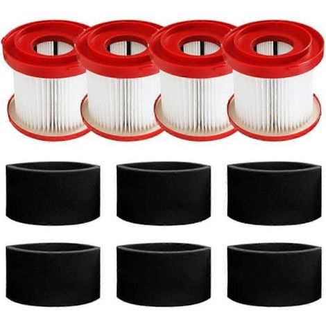 4 Filter 49-90-1900 und 6 Schwammfilter 49-90-2015 für Milwaukee Wet Dry 2 Gallon Akku-Hochdruckreiniger 0880-20 (1/5)