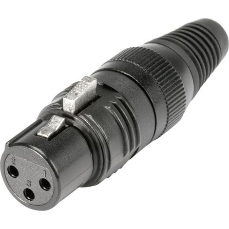 Hicon HI-X3CF-G XLR-Steckverbinder Buchse, gerade Polzahl: 3 Schwarz 1 St.