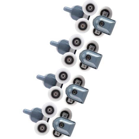 doppelt gelagerte Duschtürrollen, Gleitrollen für Duschkabinen, Nylon-Führungsrollen, 8er-Set, Badezimmer (1/5)