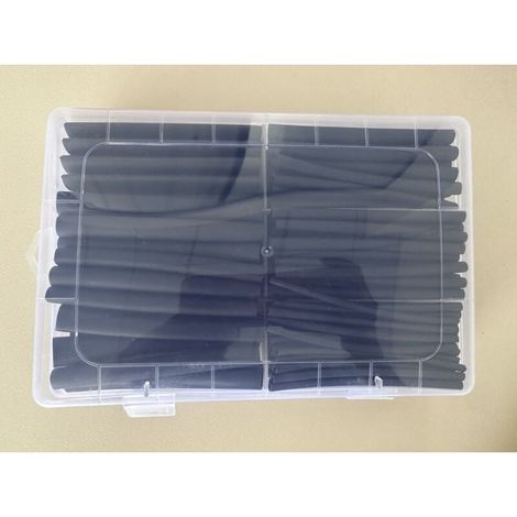 Kit de gaines thermorétractables extra longues de 90 mm, rapport de rétraction 3:1, doublées d'adhésif, 180 pièces, 7 tailles, pour l'isolation électrique et les connecteurs de fils, conception conviv (1/5)