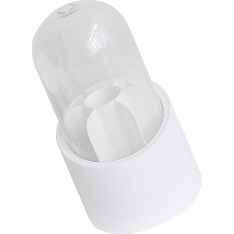 Porte-pinceaux anti-poussière rotatif à 360° - Organisateur grande capacité - Blanc (1/2)