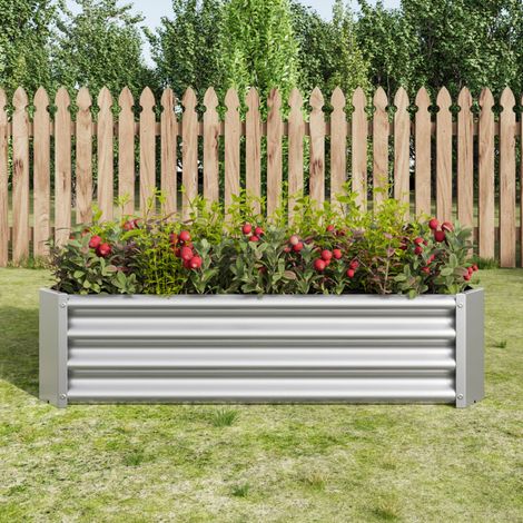 Hochbeet Metall Pflanzenbeet, Hochbeet für Garten aus robustem Stahlblach mit stabilem Design, Protection contre la corrosion et longue durée de vie, Hochbeet Baukit ohne Boden, Idéal pour les légumes (1/5)