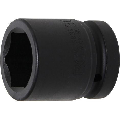 BGS  Vaso  de impacto  hexagonal  Cuadrado  interior  25  mm  (1")  SW  36  mm  -  5836