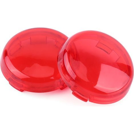 Clignotant Moto Verre de Phare Roue Kit 2 Pièces pour Dyna Softail Sportster 1986-2015 Rouge (1/3)