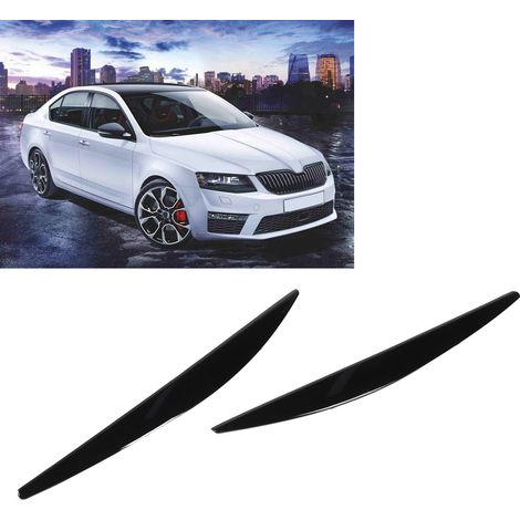 Scheinwerferblenden (ein Paar, links und rechts) passend für Skoda Octavia MK3 2015-2017 (ZST-464) glänzend schwarz. (1/5)