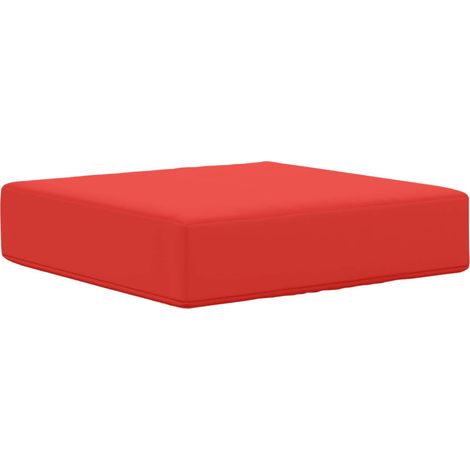 Cojín de asiento de exterior Rojo 40 x 40 x 8 cm 100% Poliéster vidaXL