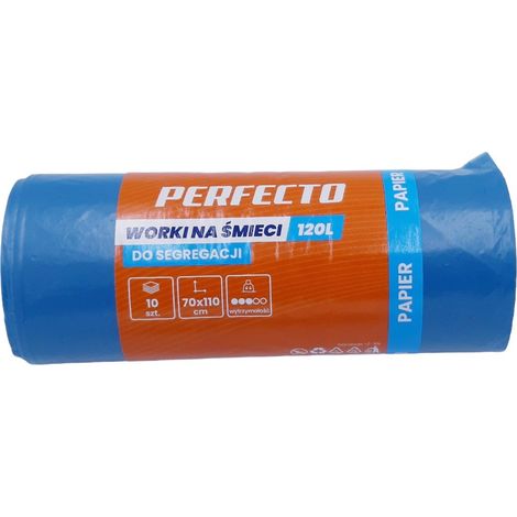 Müllsäcke 120L 70x110 blau 10 Stück Perfecto