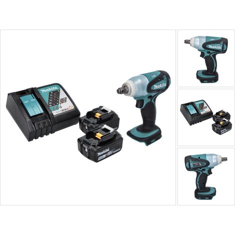 Llave de impacto inalámbrica Makita DTW 251 RT 18 V 230 Nm 1/2" + 2x batería recargable 5,0 Ah + cargador