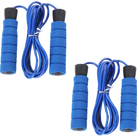 Corde à Sauter Enfant - Cordon Réglable en PVC - Poignées en Mousse - Pour Activité Physique et Fitness - 1 Pièce (1/5)