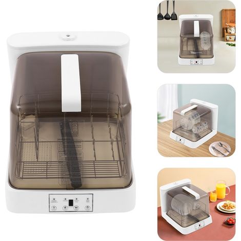 Mini-lave-vaisselle 6 litres Lave-vaisselle transparent pour les paresseux Lave-vaisselle de table 22 cm Lave-vaisselle indépendant 800 W (1/5)