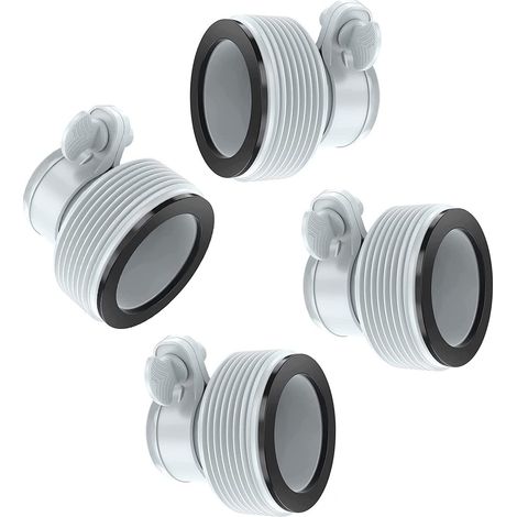 Lot de 4 adaptateurs de conversion de tuyau type B pour pompes Adaptateur de tuyau de piscine avec filetage,adaptateur de tuyau de piscine,kit de conversion pour adaptateurs de tuyau de 1,5" et 1,25" (1/5)