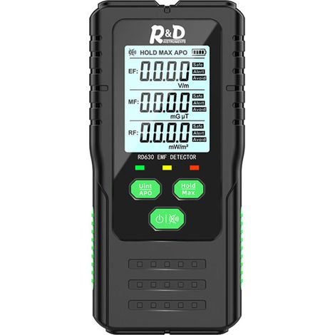 3-in-1 Multifunctional Electric Field Magnetic Field Detector RF Radiation Tester Portable Electromagnetic Radiation Meter EMF Meter Portable Radio Frequency Detection Meter (1/5)