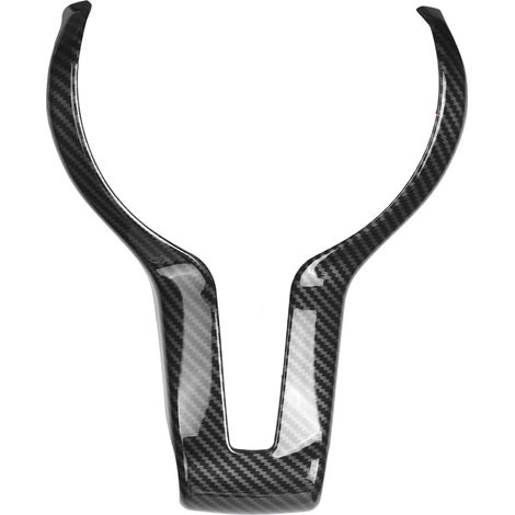 AKLOSIPY Finitura per volante M Sport in fibra di carbonio nero lucido, realizzata in ABS di alta qualità, leggera e facile da installare, connessione diretta alla tua auto, (aspetto (1/5)