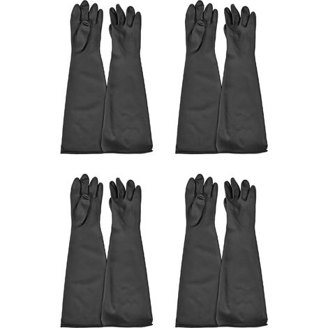 8x en Caoutchouc pour Sablage Sableuse Armoire de Sablage de Sablage PièCes SandBlaster 60 cm Noir (1/5)