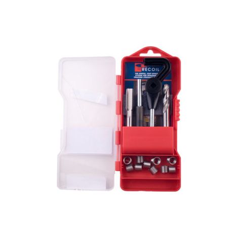 Recoil Thread Repair Kit 7/16 UNC x 14 TPI, 10 Stainless Steel Inserts, HSS Tap & Tool