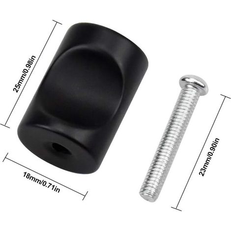 10PCS Noir Tiroir de Porte Poignée, Bouton de Meubles, Unique Trou Rond Boutons de Tiroir, Moderne Boutons de Porte, Poignées de Meuble pour Placard Armoire Cuisine, Chambre d'enfant (1/3)