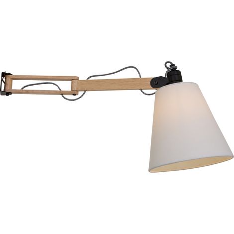 Mexlite - aplique de pared - Dion - natural - madera lino - (1/4)