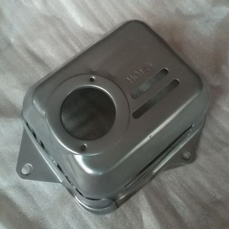 Couvercle de silencieux GX100 (GX100, GCV135, GCV160, GC135, GC160), couvercle en métal, réduit le bruit d'échappement, empêche les brûlures, convient aux moteurs Honda. (1/2)