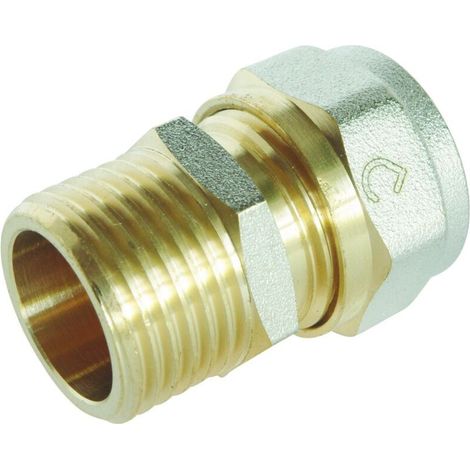Raccord Male Laiton A Compression Pour Multicouche - Raccord Male Laiton A Compression Pour Multicouche (1/4)