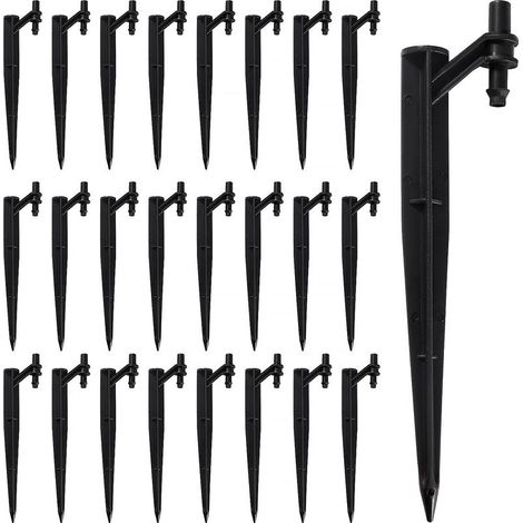 25 Pièces 12.5cm Piquets de Support D'irrigation Goutte à Goutte, Nozzles Irrigation Jardin D'insertion, Buses D'irrigation de Jardin Support D'insertion au Sol, pour Jardin, Plantes (1/5)
