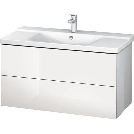 Meuble sous-vasque L-CUBE 1020x481x555mm Gris Doloaveci brillant