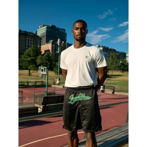 Pantalones cortos deportivos Jigga Wear Baseball XL negros/verdes (1/5)
