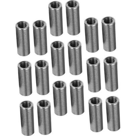 Healvian Lot de 20 écrous cylindriques en acier inoxydable (1/5)
