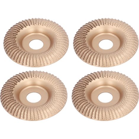 Lot de 4 disques à meuler de 16 mm en acier inoxydable pour le façonnage, le meulage, le polissage et le ponçage rapides (dorés). (1/5)