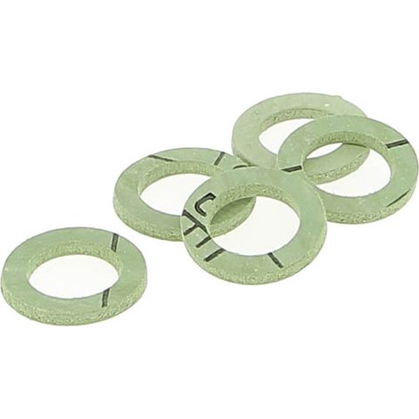 Lot de 100 joints fibre vert sans amiante 1/2" (15x21) – Ø 18 x 12 mm – Utilisation eau potable et hydrocarbures – Température max 400°C – Piques