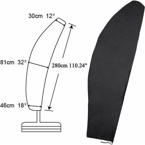 Schutzhülle für Garten-Sonnenschirm, Sonnenschirmhülle aus 420D Oxford, Regenschirmhülle, Sonnenschirmhülle, wasserdicht, staubdicht/UV/bewetterbeständig, 504070cm groß (1/4)