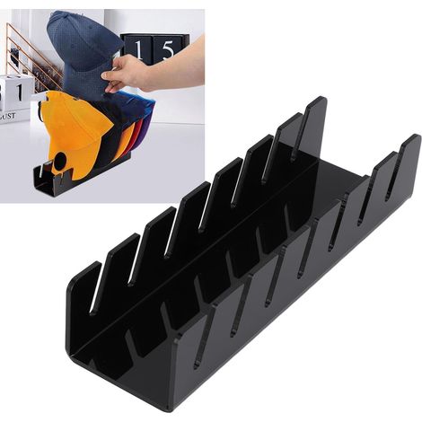 Hutablage aus Acryl (7 Kappen) – Multifunktionaler Präsentationsständer für Baseballkappen, stilvolle und platzsparende Aufbewahrung für Kleiderschrank, Schlafzimmer und Garage (1/5)