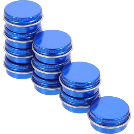 10ml Blue Aluminum Screw-Top Metal Tin (Pack of 10) (1/5)