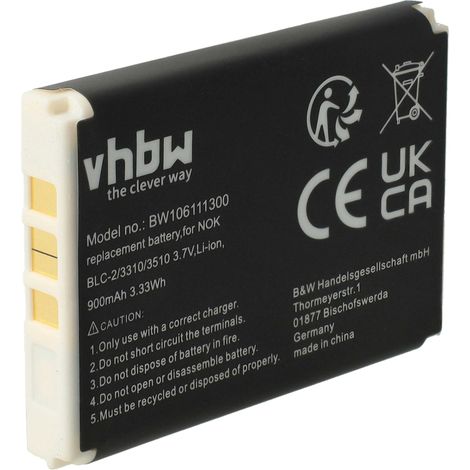 vhbw Akku kompatibel mit Newland NLS-PT850, NLS-PT850B, NLS-PT853, NLS-PT800 Handy Smartphone Telefon (900 mAh, 3,7 V, Li-Ion) (1/5)