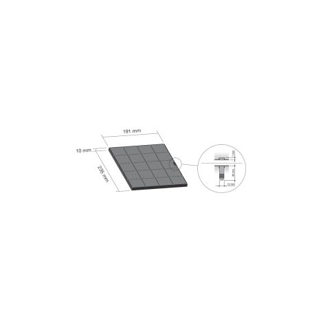 Filtro a carbone 235x190x10 mm per cappuccio Electrolux 33005521