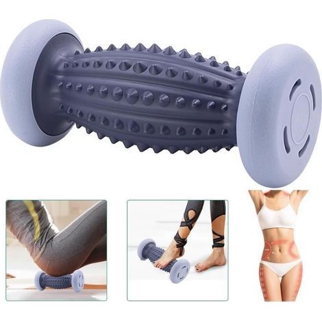 (Graue) Massagerolle – Nicht spezifiziert – 19,5 x 9 x 9 cm – PE, PVC – Muskelentspannung – Tragbar (1/4)
