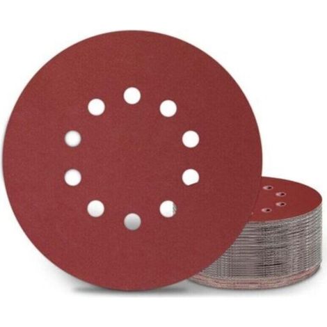 Sanding Discs 225 mm 25 Pieces P400 Grit 10 Holes Sanding Discs 225 mm Round Sandpaper for Drywall Sander Giraffe Sander (1/4)