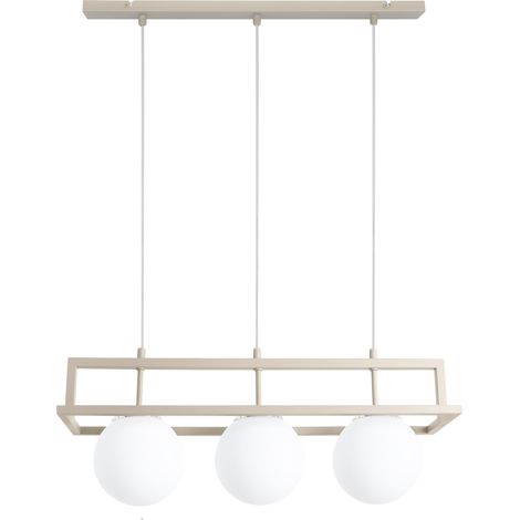 Lampada da soffitto Celeste color oro cashmere, 3 luci, paralumi bianchi, attacco E14 (1/4)