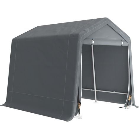 Outsunny Outdoor Garden Storage Shed Waterproof Bike Tent w/ Zipper Doors