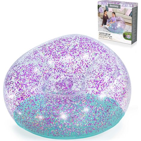 Bestway Sillón Hinchable Gigante Purpurina para Jardín