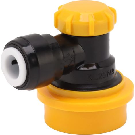 Adattatore connettore rapido a innesto da 5/16" – doppia tenuta – sgancio rapido con blocco a sfera – liquido giallo