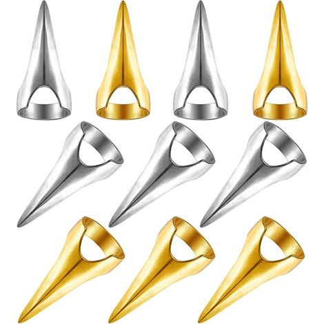 Anneaux de Séparation de Cheveux Outil de Sectionnement Unique Lot de 10 en Métal Argenté Style Punk pour Tressage Professionnel pour Salons de Beauté (1/5)