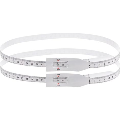 Ruban Mesure Tête - 2 Pièces - Plastique PP - Flexible - Enfant et Objet Cylindrique - 70cm Blanc (1/5)
