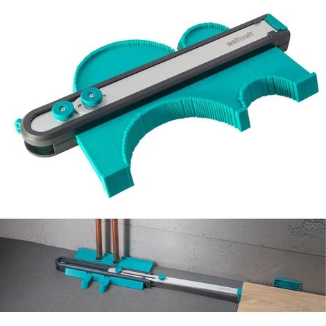 wolfcraft Calibre para contornos PRO - 6980000 - Para copiar, transferir y posicionar trazados de corte sin necesidad de medir