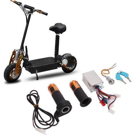Contrôleur 24 V 250 W à balais + poignée d'accélérateur + cache-poignée d'accélérateur + interrupteur électrique + 2 clés d'interrupteur électrique. Convient aux scooters électriques, vélos électrique (1/5)
