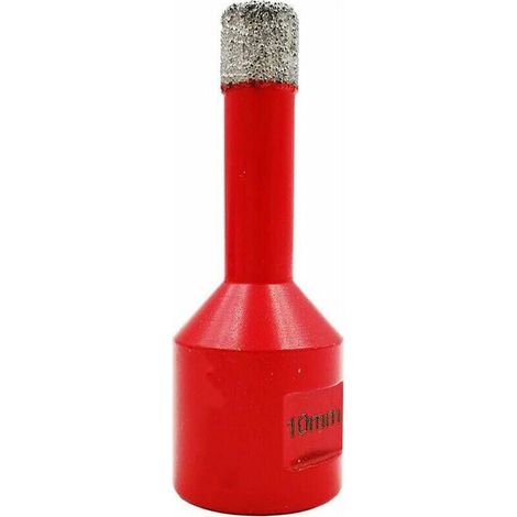10 mm diamond drill bit with M14 thread for dry drilling in porcelain, granite and marble tiles. (1/4)