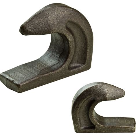 2er Set Koppelhaken Fanghaken Anschweißhaken Frontlader Haken geschmiedet 110x40x85 mm (1/4)