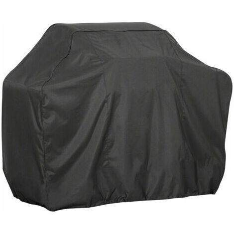Housse de barbecue et plancha,La housse de gril est fabriquée en tissu Oxford 210D, plaqué argent noir, imperméable, durable, indéchirable et anti-poussière, convient pour barbecue, gril à ga (1/5)