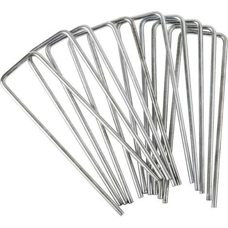Lot de 40 Agrafes métalliques galvanisée WERKA PRO 15x4cm (1/4)