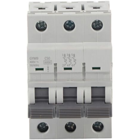 Eosnow Disjoncteur tripolaire GYM9-C65 400 VCA 50/60 Hz IP20, protection contre les fuites électriques (1/4)